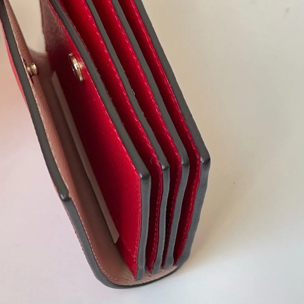 Kate Spade Outlet Red Accordion Card Holder